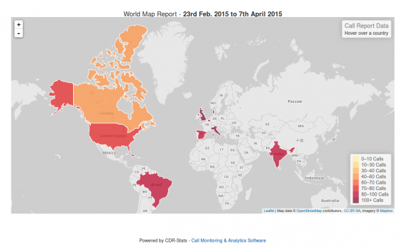 Worldmap Call reporting